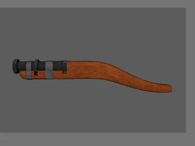 Medieval HandCannon Short Version 3D Model Lowpoly Low-poly 3D model
