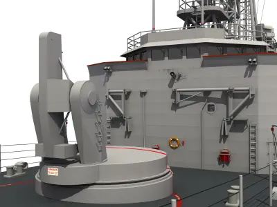 TCG GOKOVA OLIVER HAZARD PERRY CLASS FRIGATE 3D model