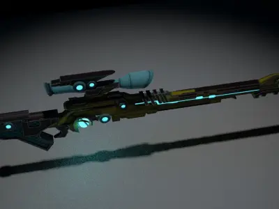 SNIPER RIFLE Low-poly 3D model purchase
