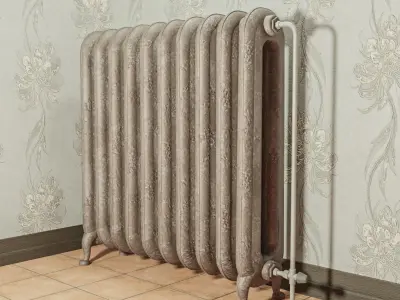 Old Vintage Radiator Free 3D model