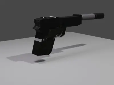Lowpoly Gun 3D model