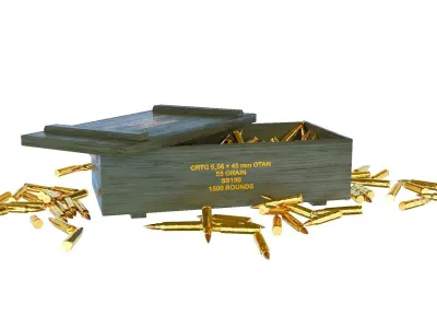 Ammunition Wood Box 2 3D model