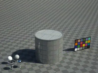 Metal Steel Water Tank Low-poly 3D model