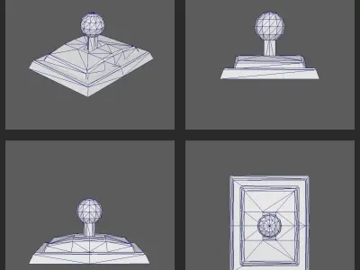 Switch no button Low-poly 3D model