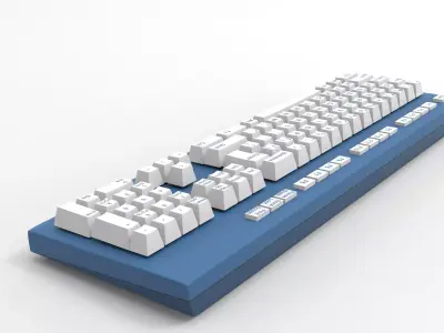 Realistic Mechanical Keyboard 3D Model - Highly Detailed 3D model
