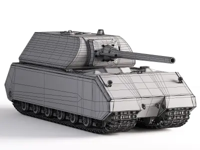 Tank  Maus Low-poly 3D model