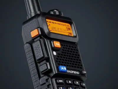 UV-5 walkie talkie game-ready 3d model Low-poly 3D model