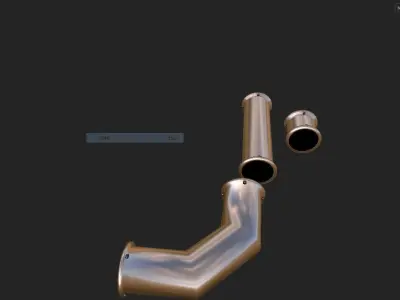 Bronze Pipes Free low-poly 3D model