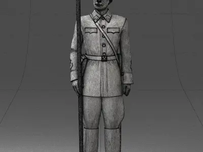 000106 Soviet Officer Guard Historical Miniature 0116 3dp 3D print model