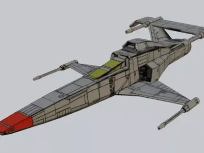 Spacefighter 1 Low-poly 3D model