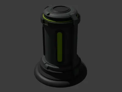 Sci-Fi Energy Cell Low-poly 3D model