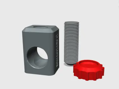 NUTCRACKER part and orange screw Free 3D print model