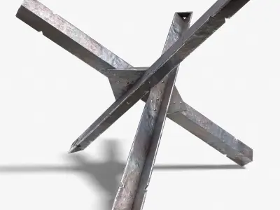 Military Barricade PBR Low-poly 3D model purchase