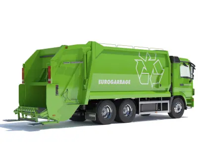 New Mercedes Actros Garbage Truck 3D model