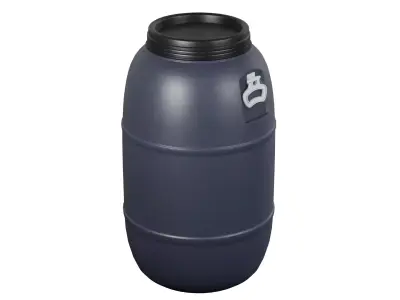 Barrel Low-poly 3D model 6