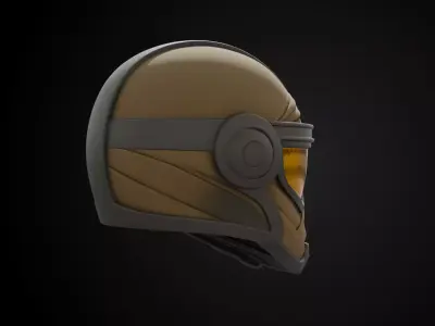 Stylized Desert Rebel Warrior Helmet - Solar Warden 3D print model