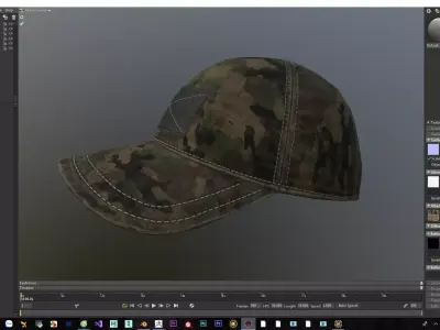 Hat Modeling for game Low-poly 3D model