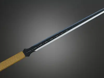 ninja sword Low-poly 3D model