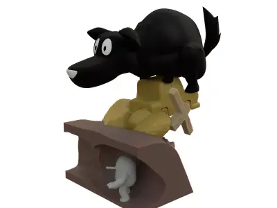 Hilda and the black hound Free 3D print model