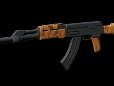 AK47 model ak - rifle Free 3D model