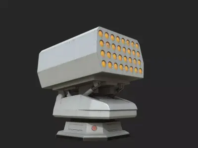 Chinese Navy Type 726-4A decoy launching device Low-poly 3D model