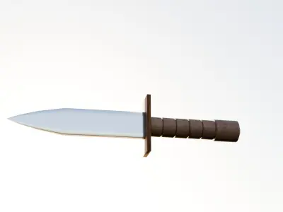 Realistic Bayonet Knife - Low Poly Low-poly 3D model