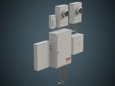 Utility Box 2A Low-poly 3D model