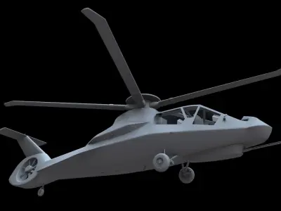 Boeing-Sikorsky RAH-66A Comanche Free low-poly 3D model