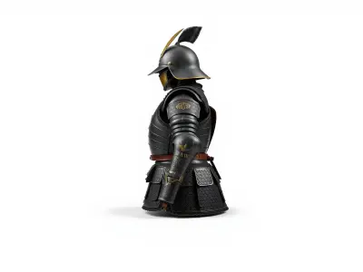 Samurai Knight Armor model pack Low-poly 3D model