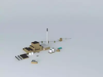 Boardman Coal Fired Power Plant Free 3D model