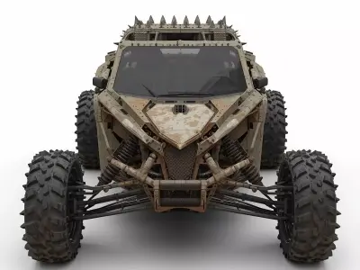 Rusted Apocalypse Desert Raider 3D Model Low-poly 3D model