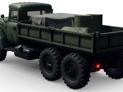 Soviet Army Supply Truck Low-poly 3D model