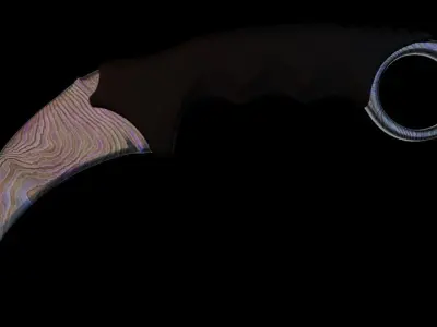 CSGO style Karambit knife Printable Low-poly 3D model