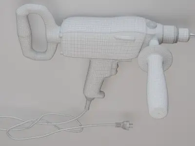 RIDGID 9 Amp Corded 12 in Spade Handle Mud Mixer Low-poly 3D model