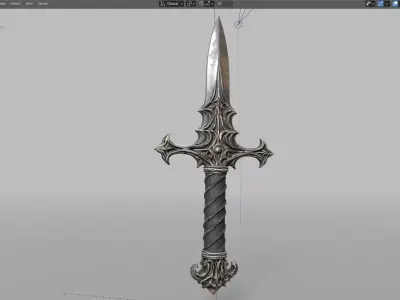 Ritual Dagger Prop Free low-poly 3D model