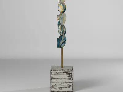 Gioia Fish Stack Statue 3D model
