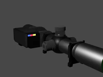 sniper scope Free low-poly 3D model purchase