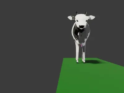 Indian Cow Free low-poly 3D model