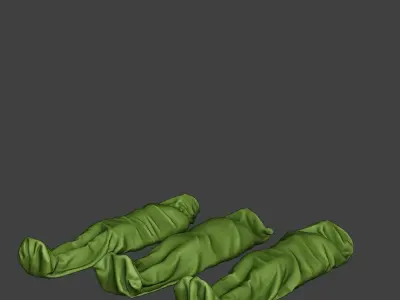 American soldier ww2 Tombs and Corpses A11 3D print model