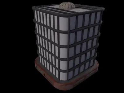 Water Tank - Low Poly - PBR 3D Model Low-poly 3D model