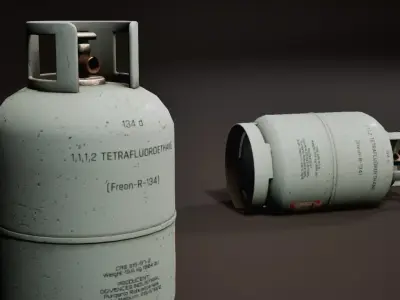 Gas Cylinder Pack Low-poly 3D model purchase