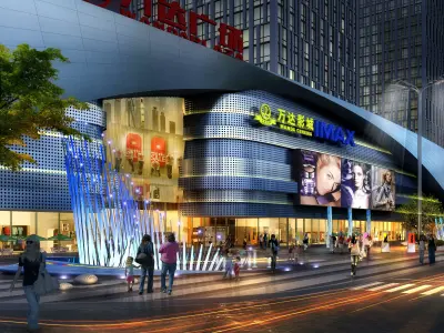 3Dmax fashion city commercial square building 31 3D model