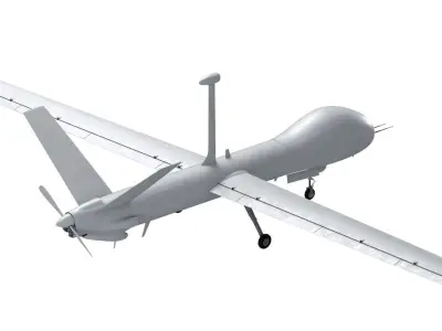 Elbit Hermes 900 UAV Israel military drone  3D model