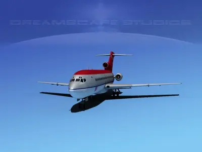 Boeing 727-100 Northwest 2 3D model