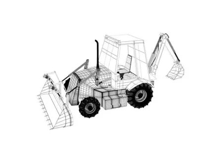 Excavator Rig Free 3D model