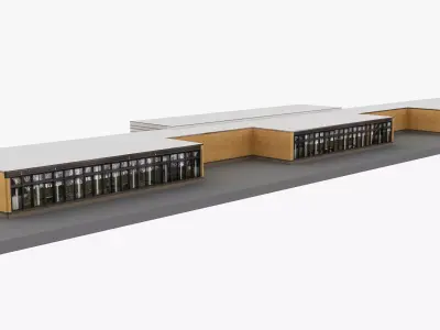 Realistic European City Block Building 31 Low-poly 3D model