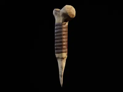 Bone Dagger Low-poly 3D model