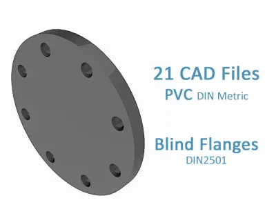 PVC Blind Flanges - DIN2501 Free 3D model