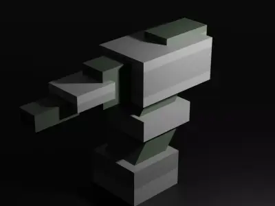 Simple low-poly Turret Free low-poly 3D model