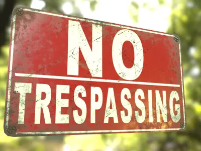 3D Sign No Trespassing Low Poly PBR Textures Low-poly 3D model